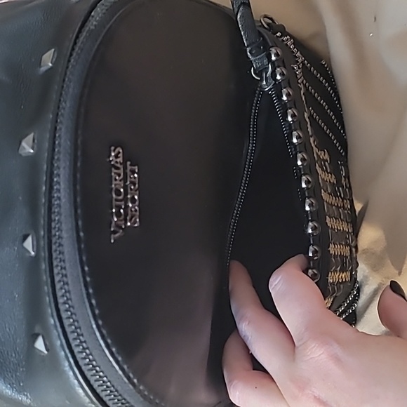 Victoria's Secret Black mini backpack with gold sequins & silver studs - Picture 4 of 11